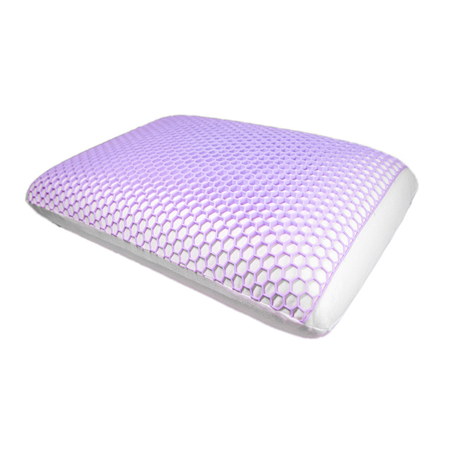 TPE Planets Purple Harmony Pillow for Sleeping Supportive Elastic Grid Hex with 100% Soft Talalay Latex Pillow Core Relieves